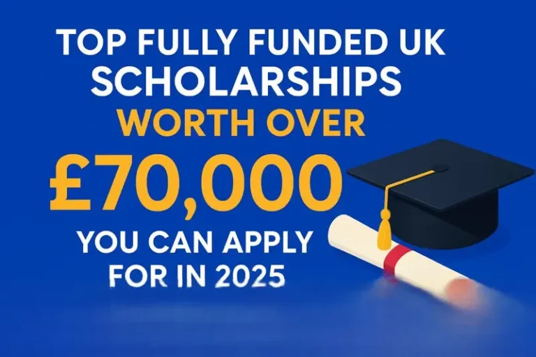 Top Fully Funded UK Scholarships 2025 | Over £70,000 in Study Funding
